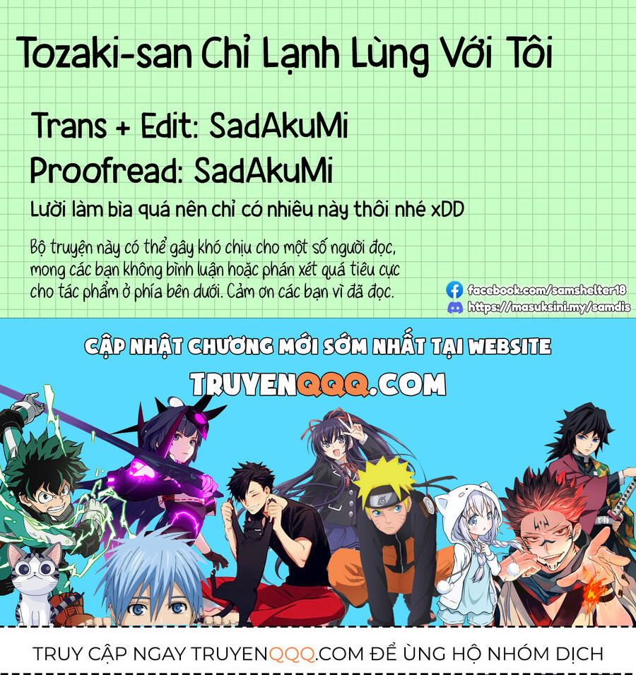 Tozaki-San Chỉ Lạnh Lùng Mỗi Mình Tôi - Chap 4