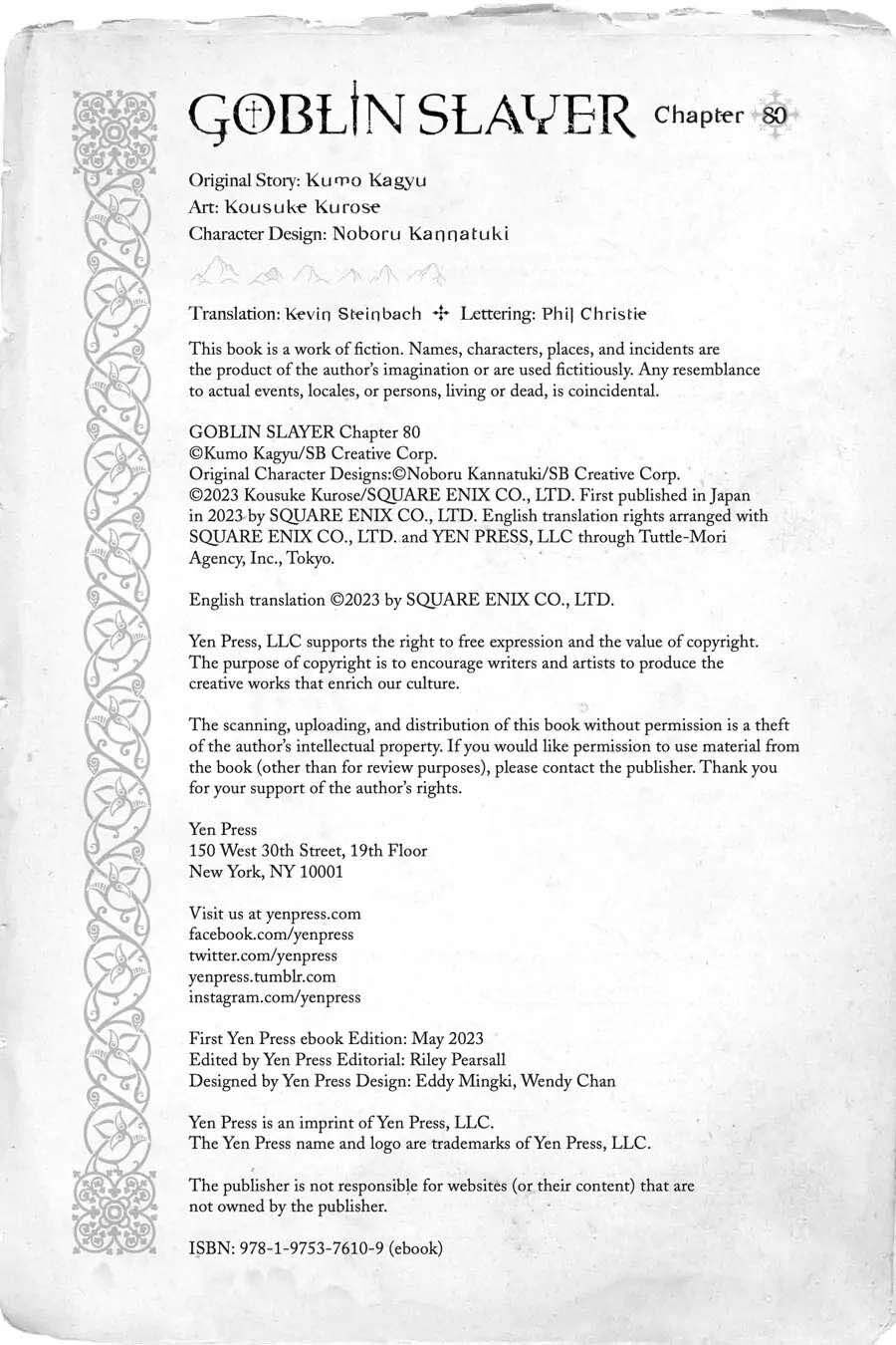 Goblin Slayer Gaiden: Year One - Chap 80