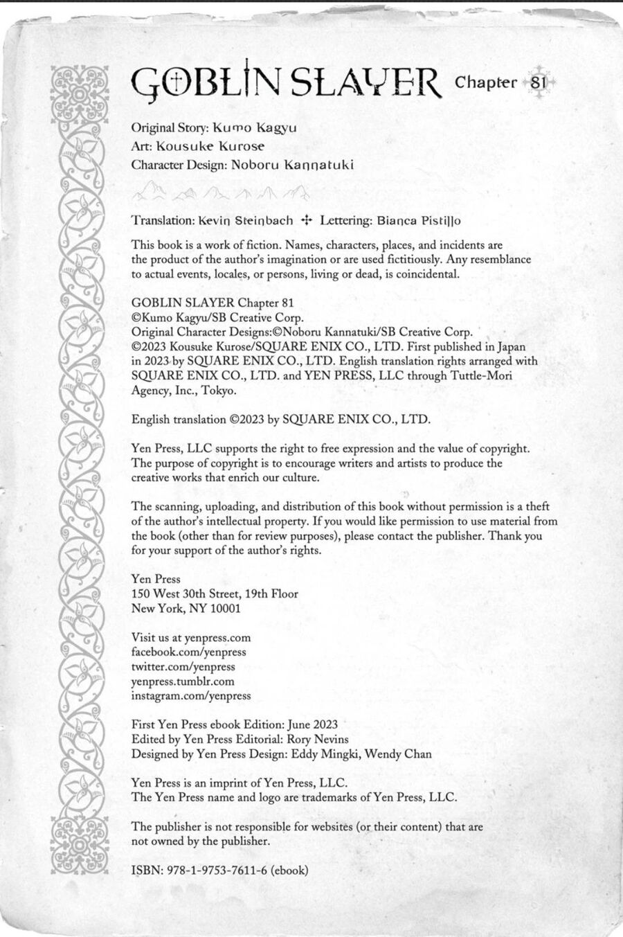 Goblin Slayer Gaiden: Year One - Chap 81